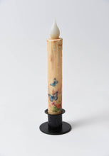 Load image into Gallery viewer, Butterfly Panorama LED Timer Taper Candle: Top Dusted