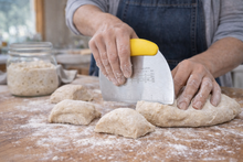 Load image into Gallery viewer, Stainless Steel Dough Scraper | Bench Scraper for Baking: Yellow