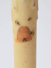 Load image into Gallery viewer, Beehive w/Bee's LED Timer Taper Candle: Top Dusted / 7"