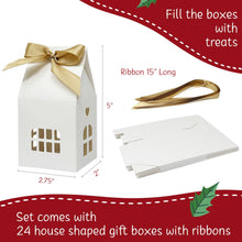 Load image into Gallery viewer, Wrapables House Shaped Gift Boxes with Ribbons (Set of 24)