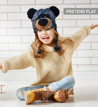 Load image into Gallery viewer, Super-Soft Plush Hat - Black Bear
