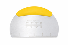 Load image into Gallery viewer, Stainless Steel Dough Scraper | Bench Scraper for Baking: Yellow
