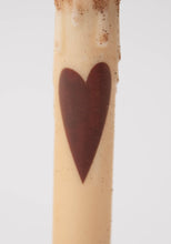 Load image into Gallery viewer, Primitive Heart LED Timer Taper Candle: Top Dipped
