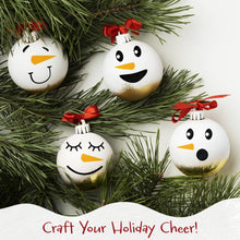 Load image into Gallery viewer, Wrapables Snowman Face Decal Stickers: (Set of 41) Frosty
