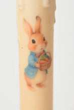 Load image into Gallery viewer, Easter Bunny with Basket of Carrots LED Timer Taper Candle
