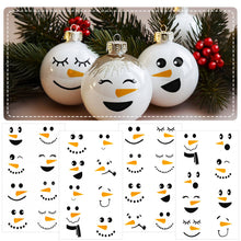 Load image into Gallery viewer, Wrapables Snowman Face Decal Stickers: (Set of 41) Frosty
