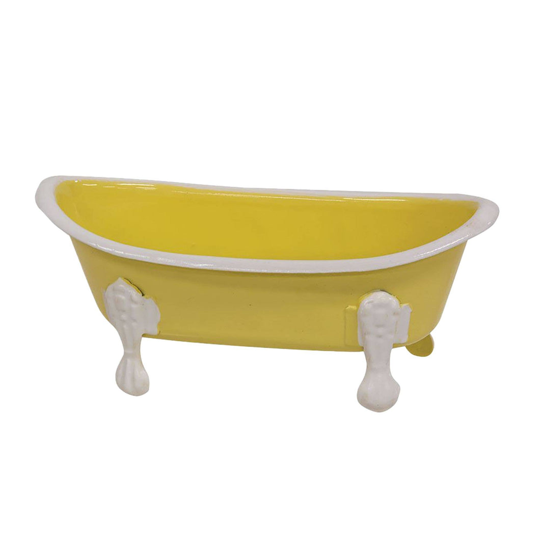 Yellow Iron Bathtub Soap Dish