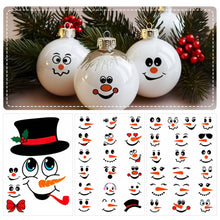 Load image into Gallery viewer, Wrapables Snowman Face Decal Stickers: (Set of 41) Frosty
