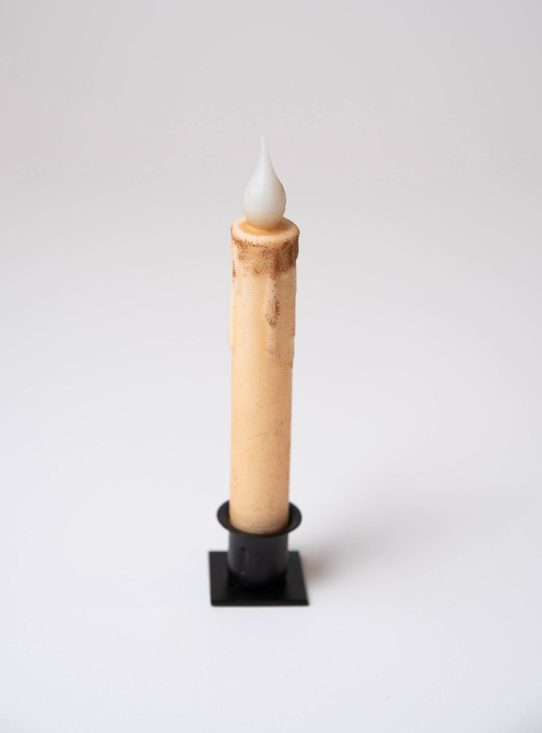 Cream LED Timer Taper Candle: Top Dusted / 7
