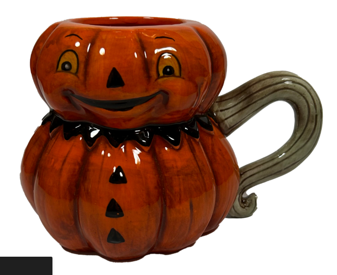 Pumpkin Mug – Vintage-Style Halloween Jack-O’-Lantern Ceramic Mug