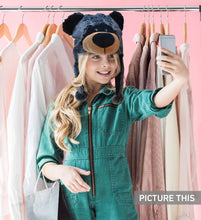 Load image into Gallery viewer, Super-Soft Plush Hat - Black Bear
