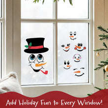 Load image into Gallery viewer, Wrapables Snowman Face Decal Stickers: (Set of 41) Frosty
