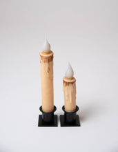 Load image into Gallery viewer, Cream LED Timer Taper Candle: Top Dusted / 7&quot;
