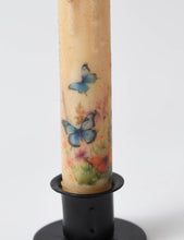 Load image into Gallery viewer, Butterfly Panorama LED Timer Taper Candle: Top Dusted
