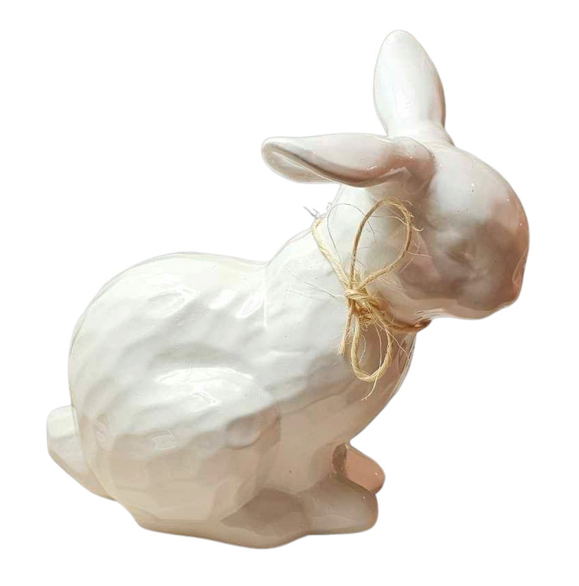 White Ceramic Bunny Figure